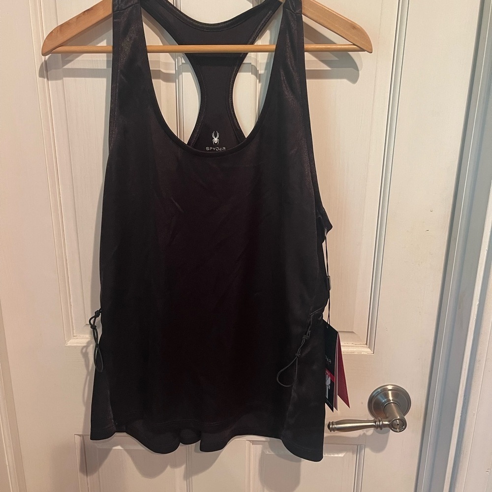 Spyder Black Moisture-Wicking Women’s Racer Back Tank L